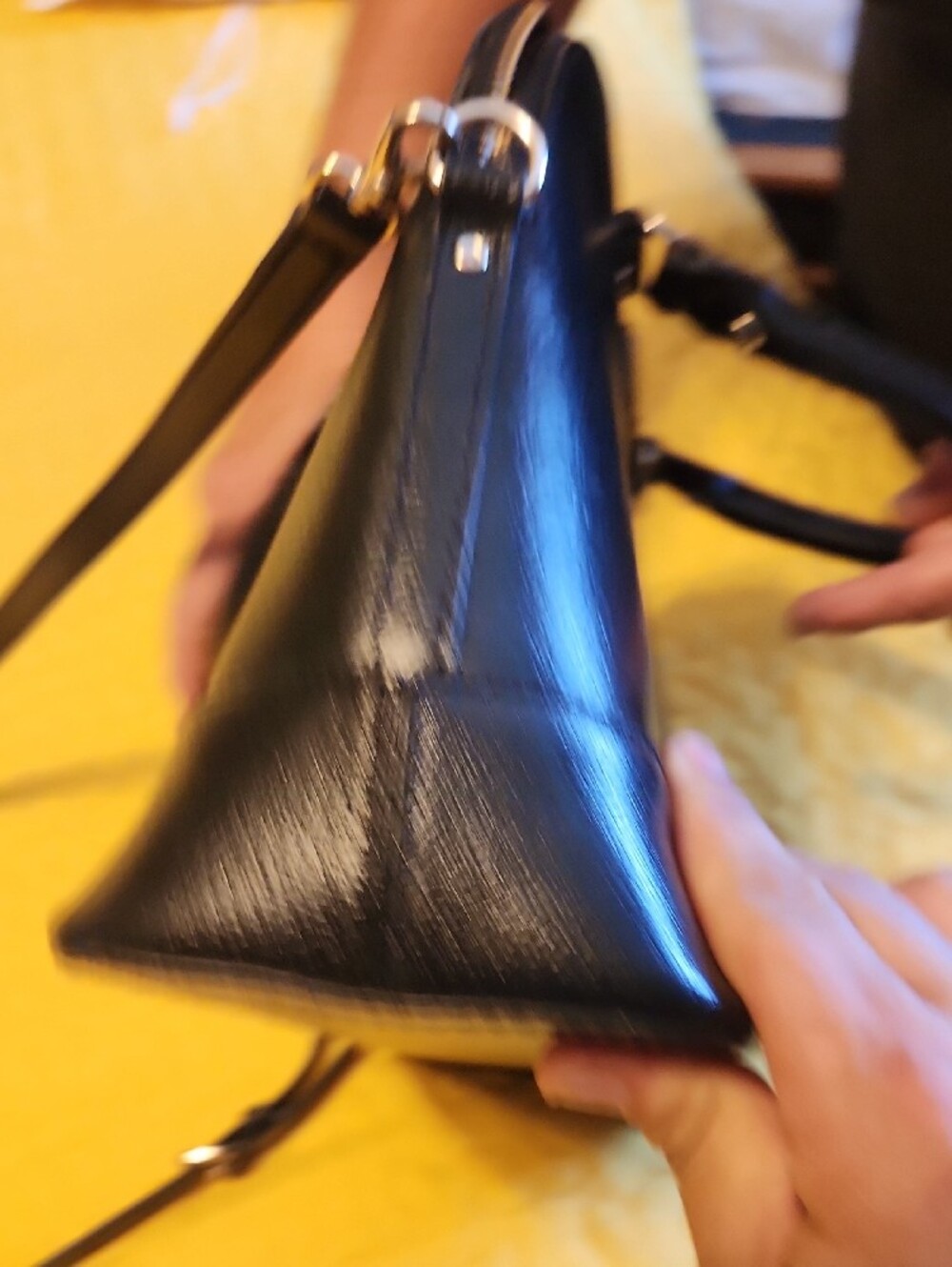 kate spade Black Pebbled Leather Satchel with Zip Wallet - Picture 4 of 11